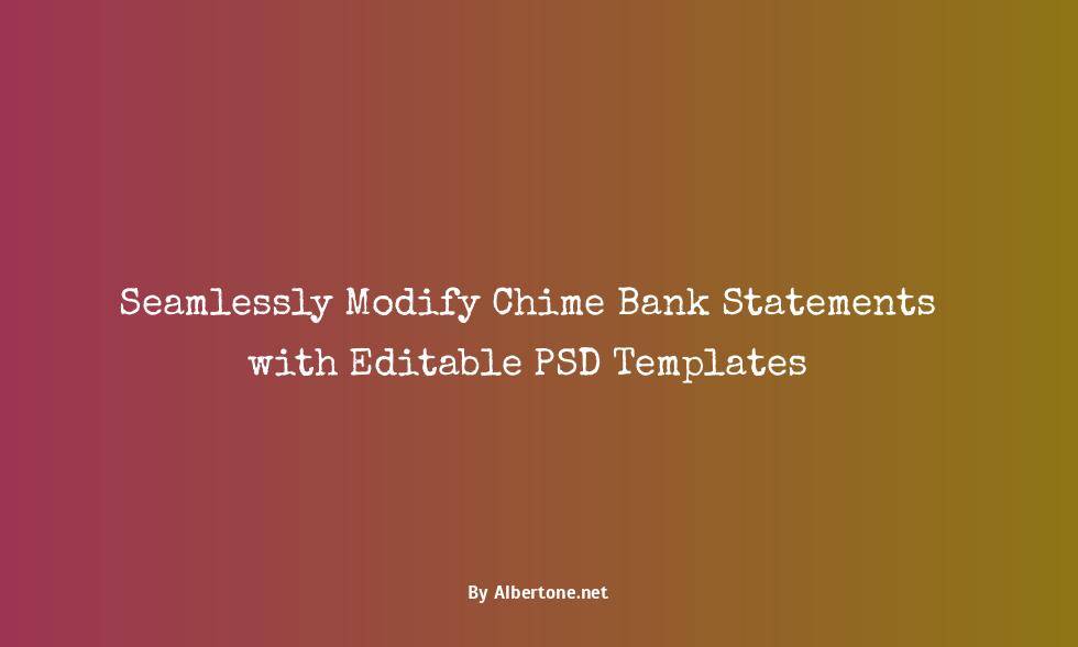 chime bank statement editable psd template