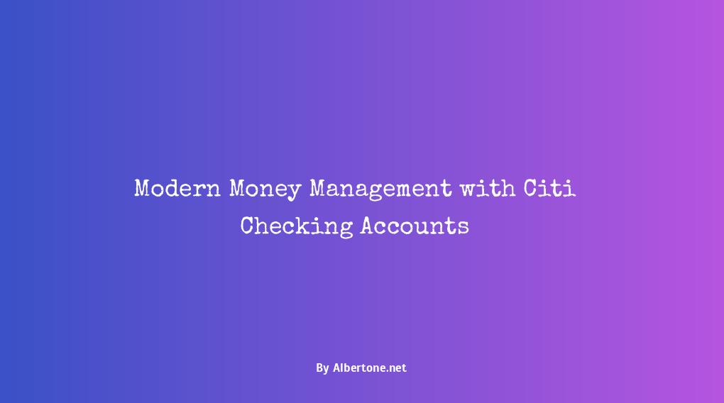 citi bank checking accounts