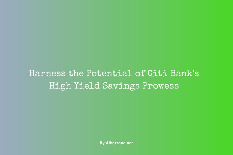 citi bank high yield savings