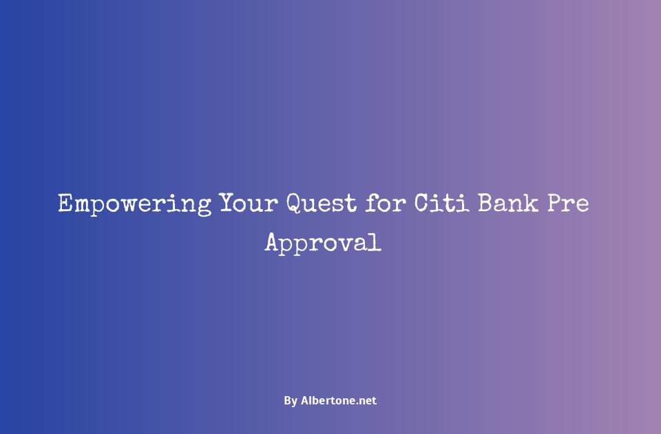 citi bank pre approval