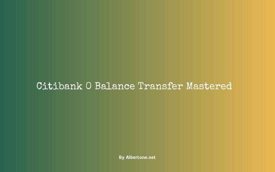 citibank 0 balance transfer