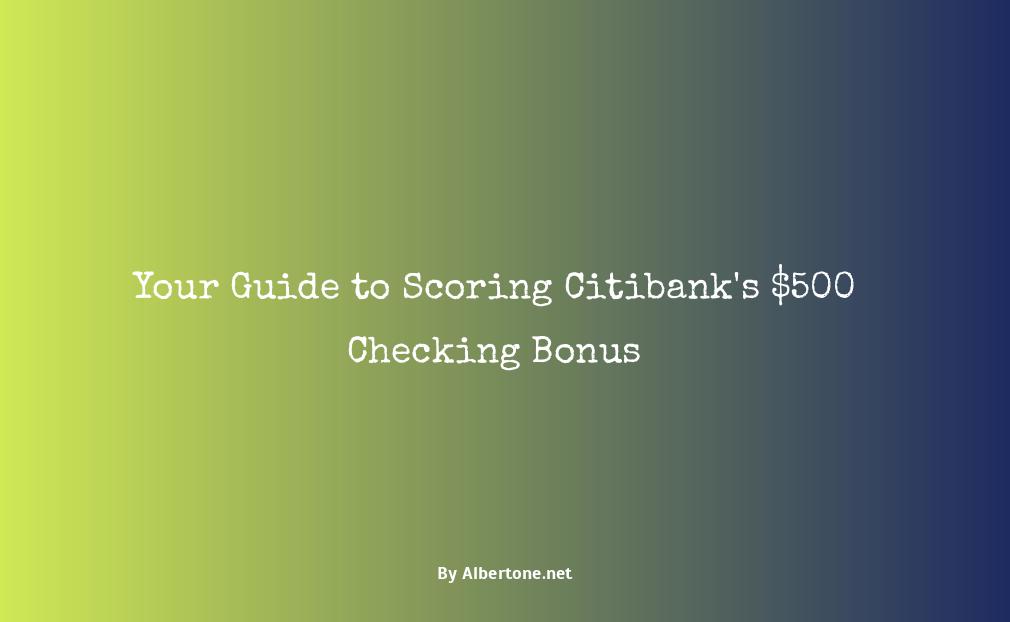 citibank $500 checking bonus