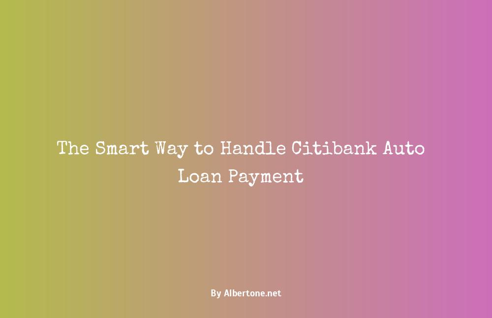 citibank auto loan payment