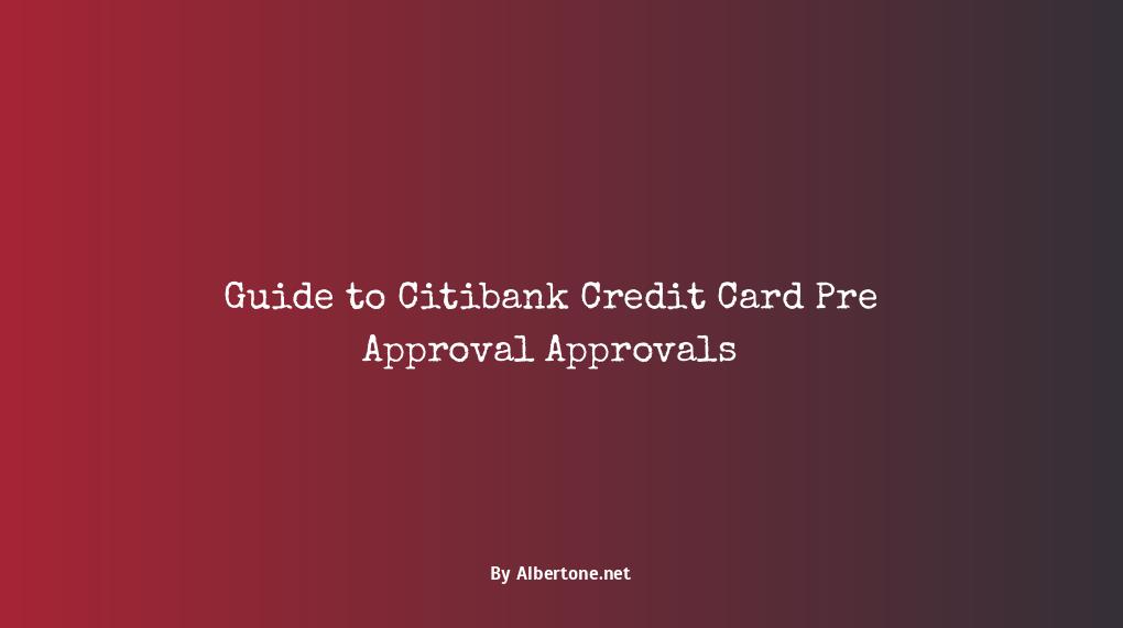 citibank credit card pre approval