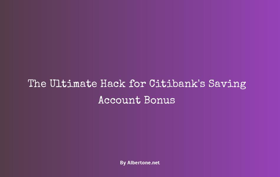 citibank saving account bonus