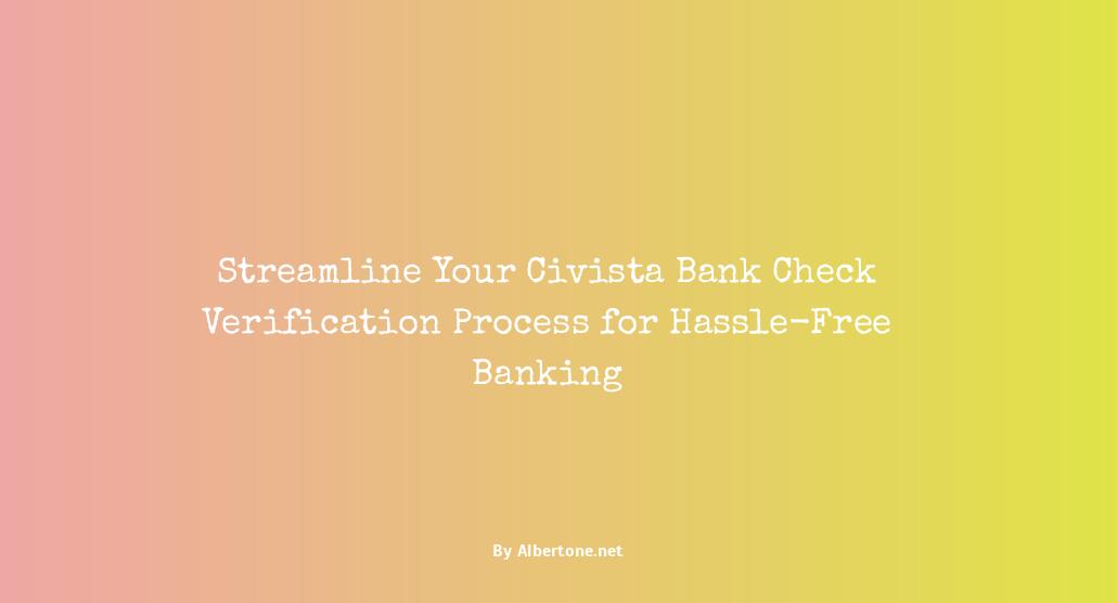 civista bank check verification