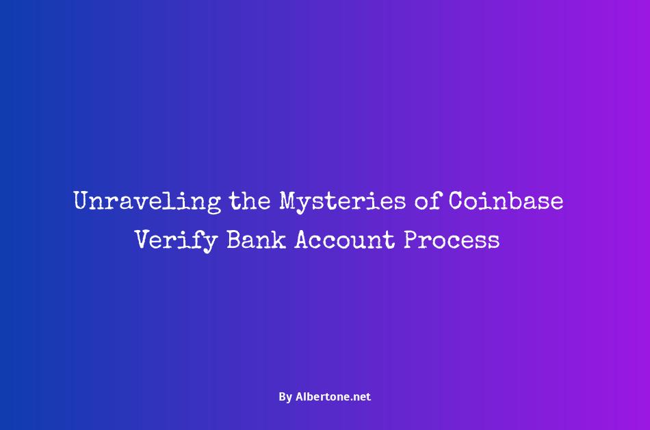 coinbase verify bank account