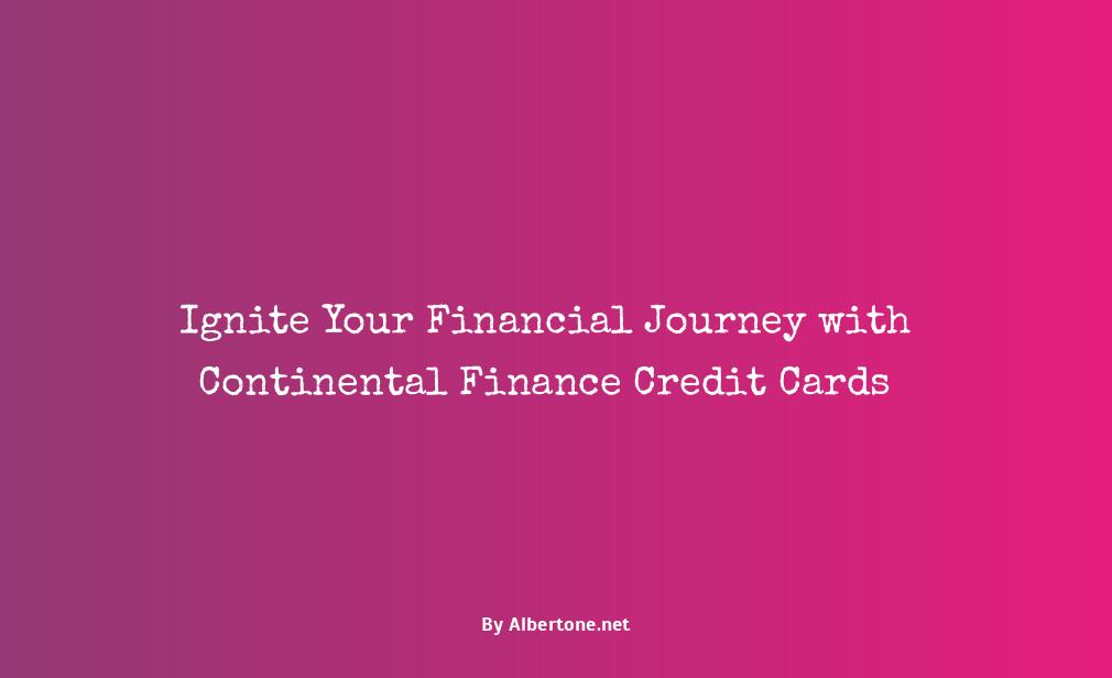 continental finance credit cards