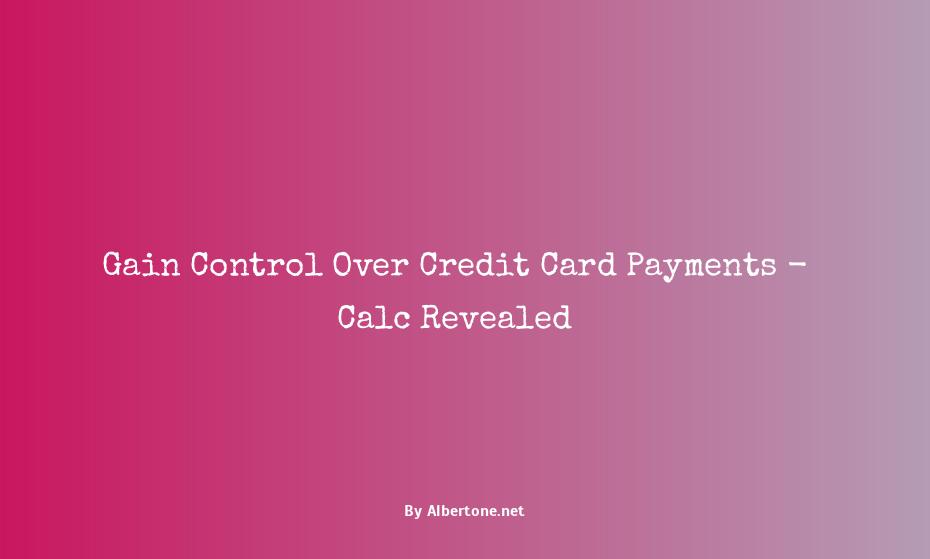 credit card payment calc