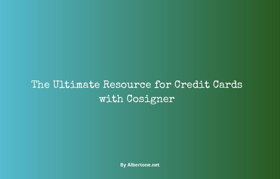 credit cards with cosigner