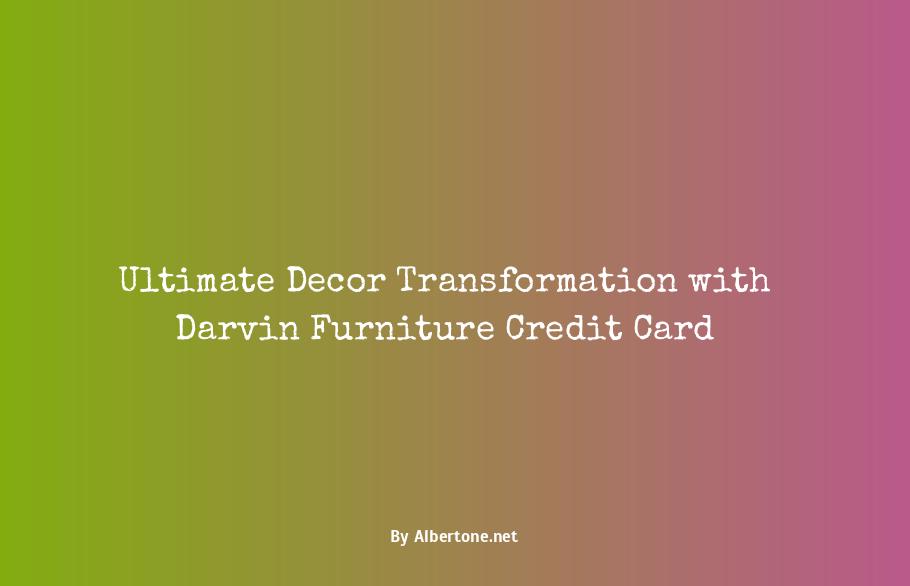 darvin furniture credit card