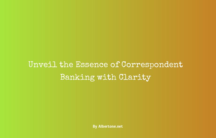 definition of correspondent banking