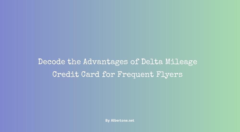 delta mileage credit card