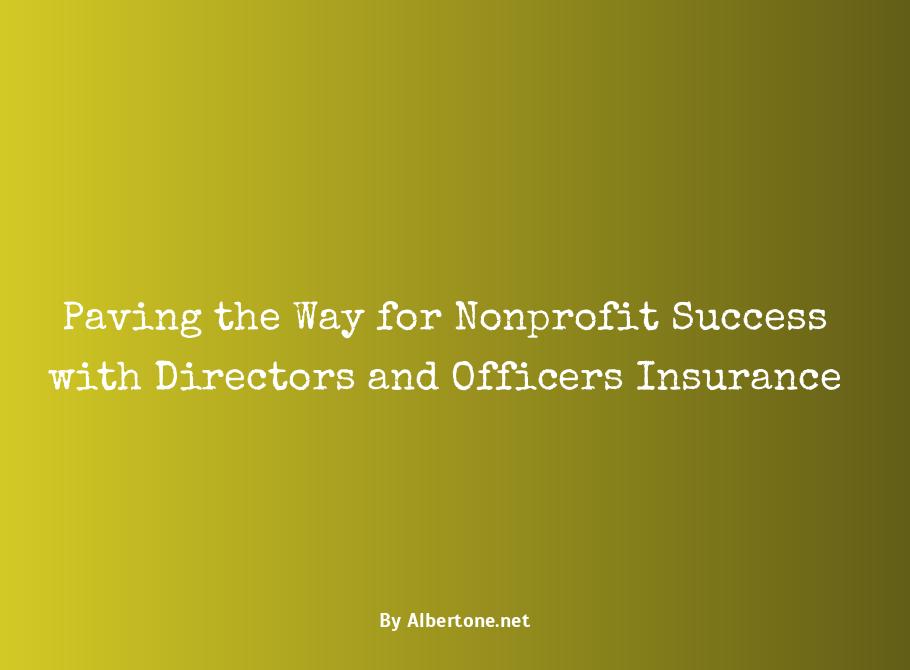 directors and officers insurance for nonprofits