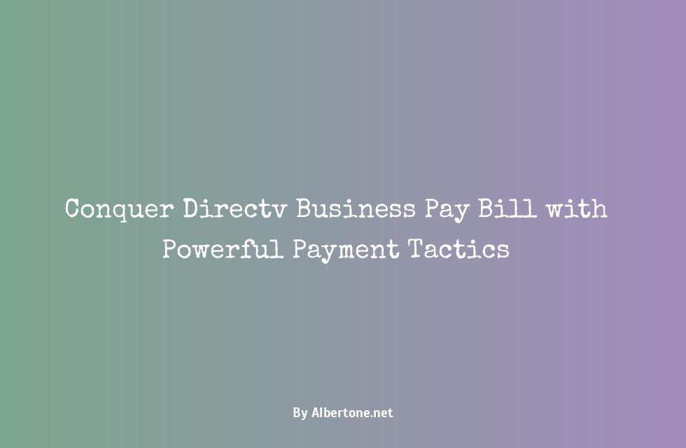 directv business pay bill