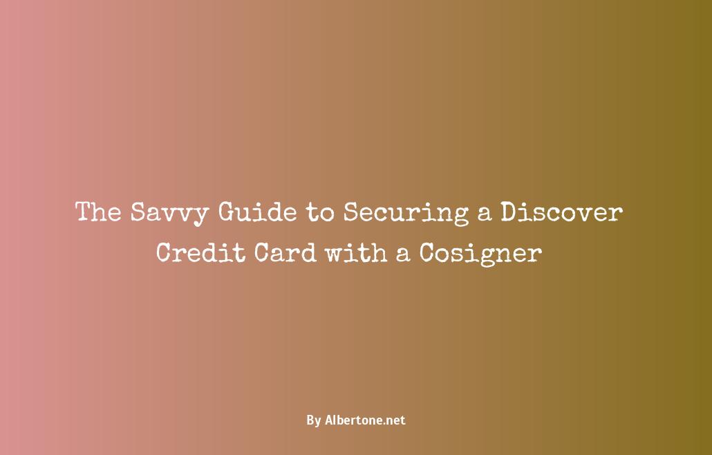 discover credit card with cosigner