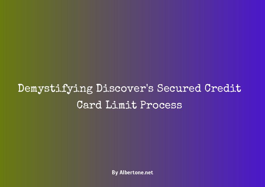 discover secured credit card limit