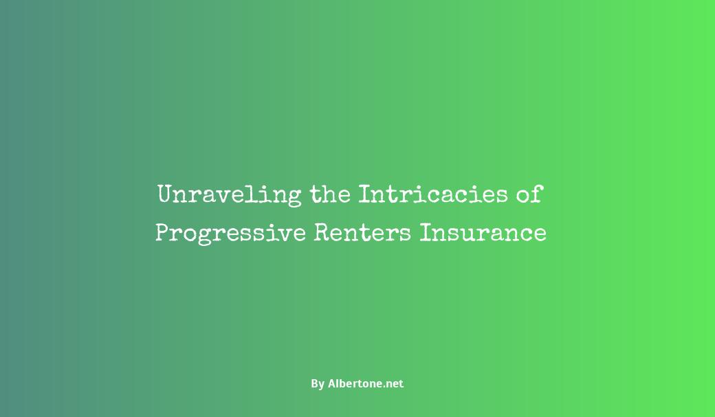 does progressive do renters insurance