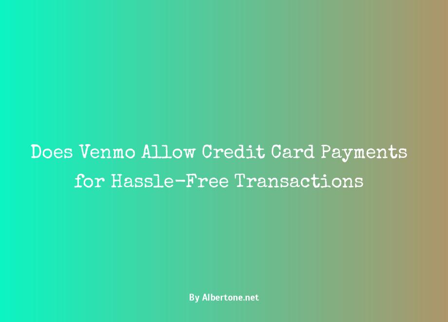 does venmo allow credit cards