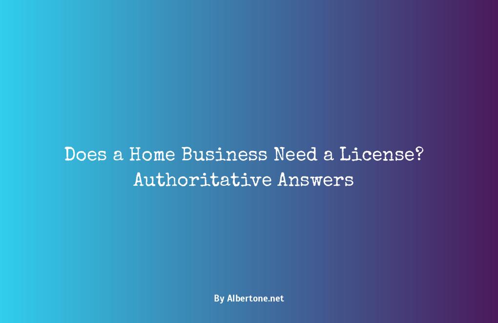 does a home based business need a business license