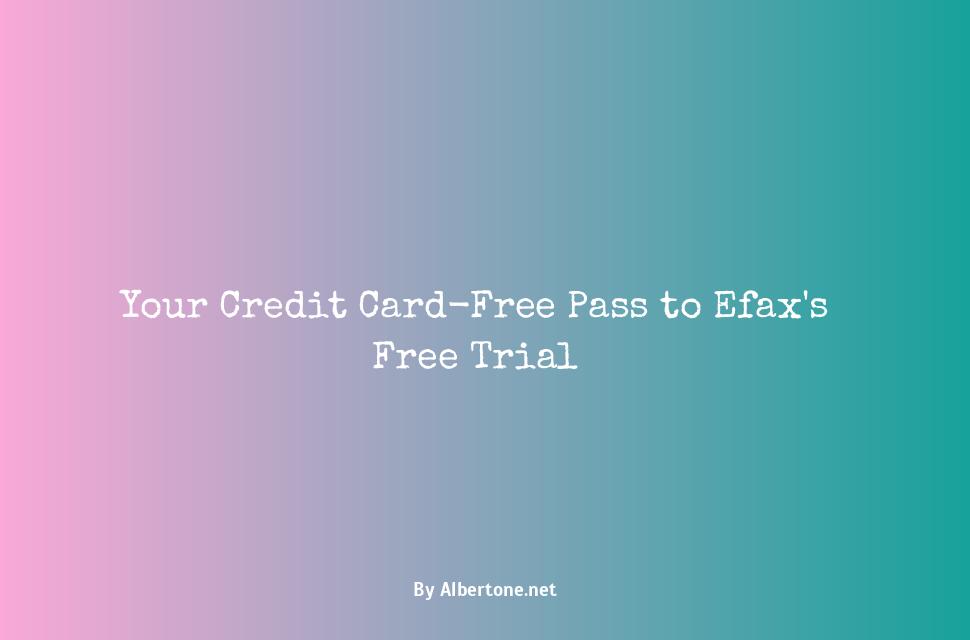 efax free trial no credit card