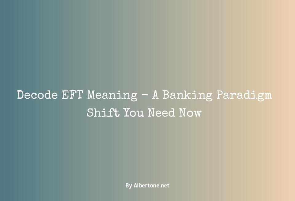 eft meaning in banking