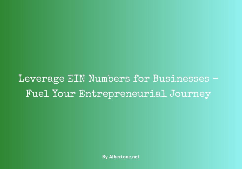 ein numbers for businesses