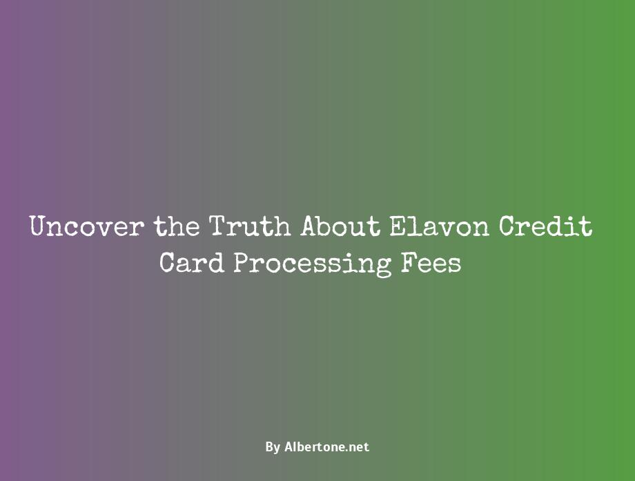 elavon credit card processing fees