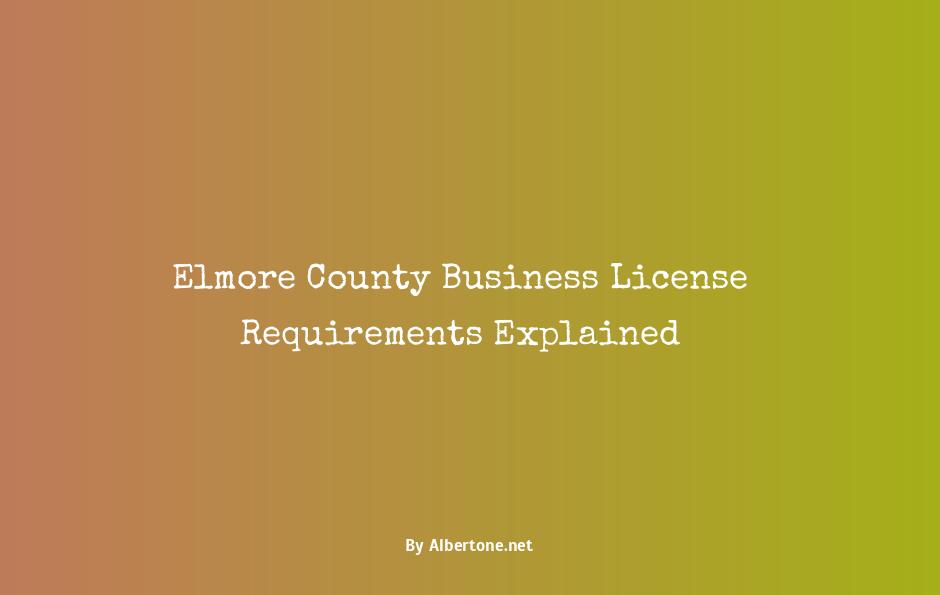 elmore county business license