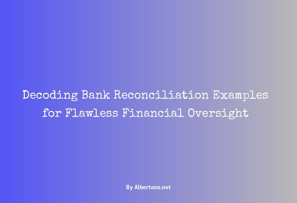 examples of bank reconciliation