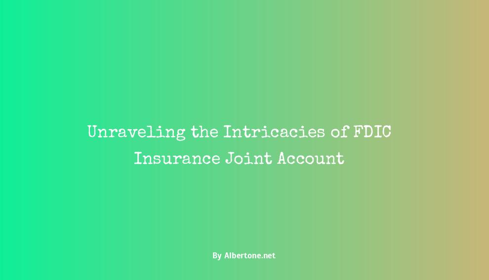 fdic insurance joint account