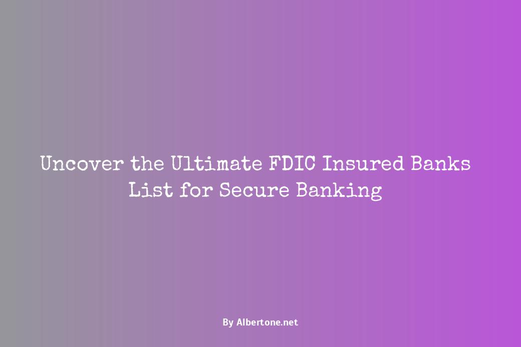 fdic insured banks list