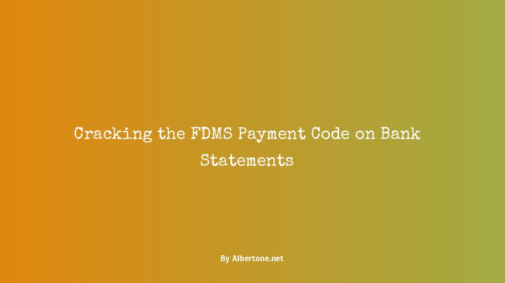 fdms payment on bank statement