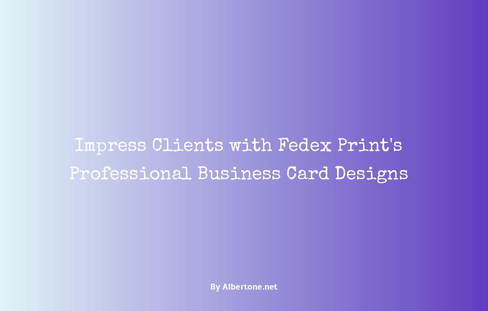 fedex print business cards