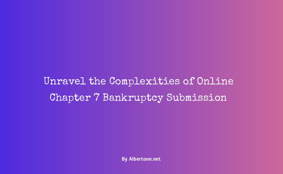 filing bankruptcy chapter 7 online