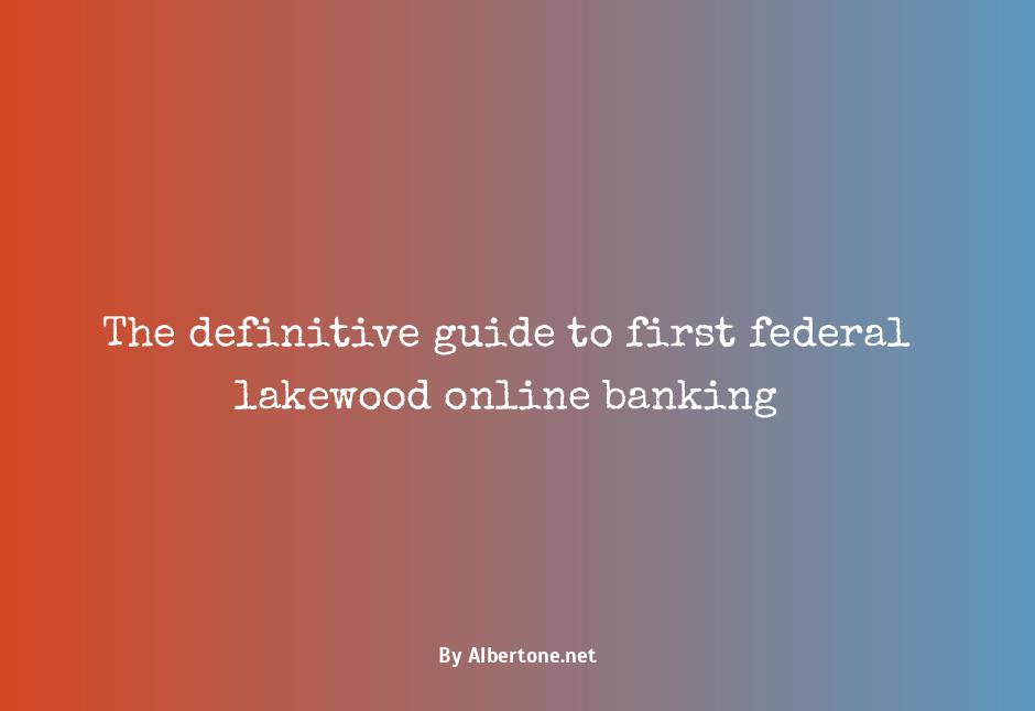 first federal lakewood online banking