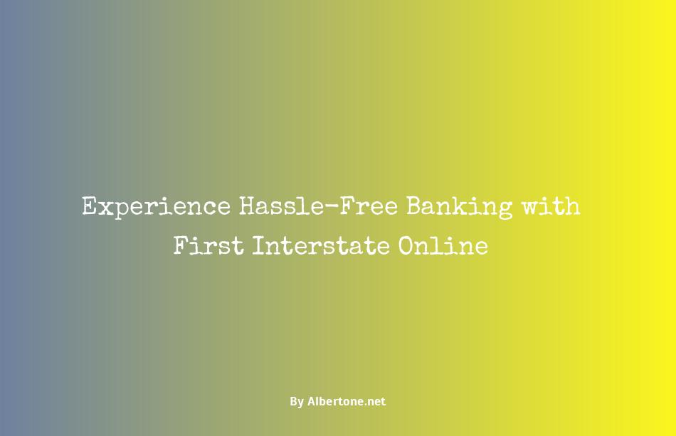 first interstate online banking