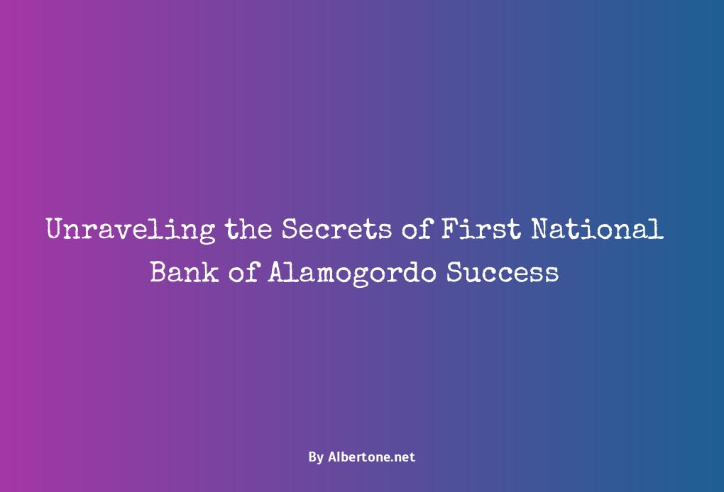 first national bank of alamogordo