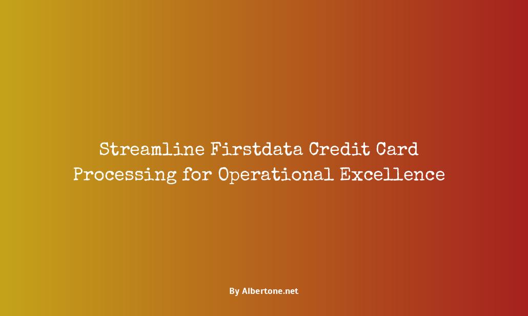 firstdata credit card processing