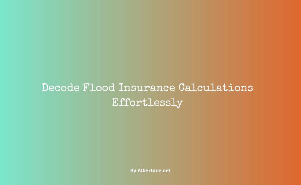 flood insurance calculation worksheet