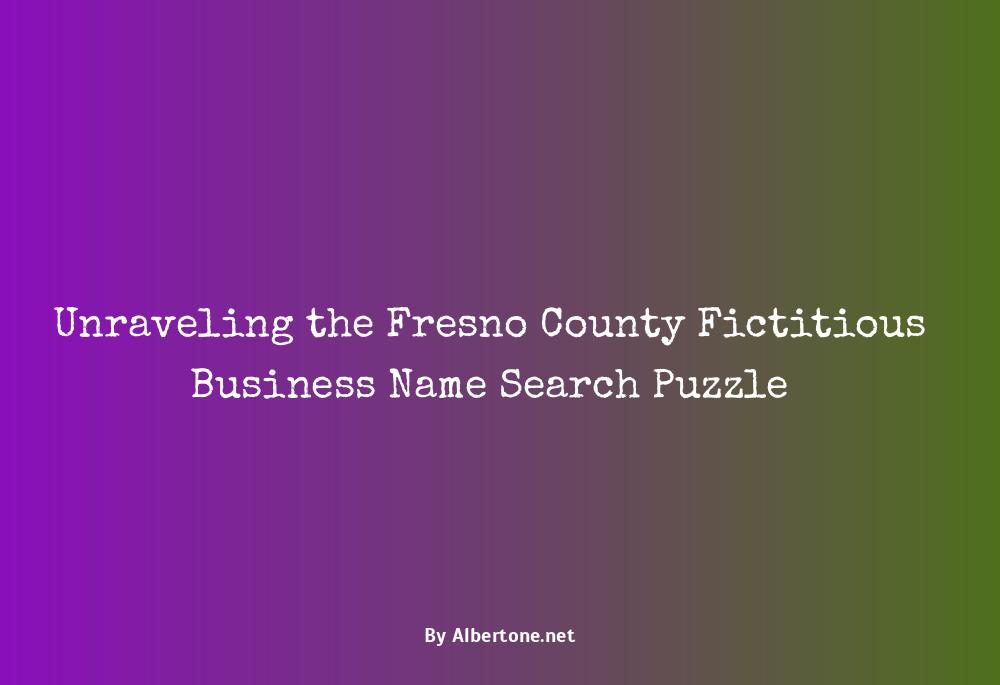 fresno county fictitious business name search