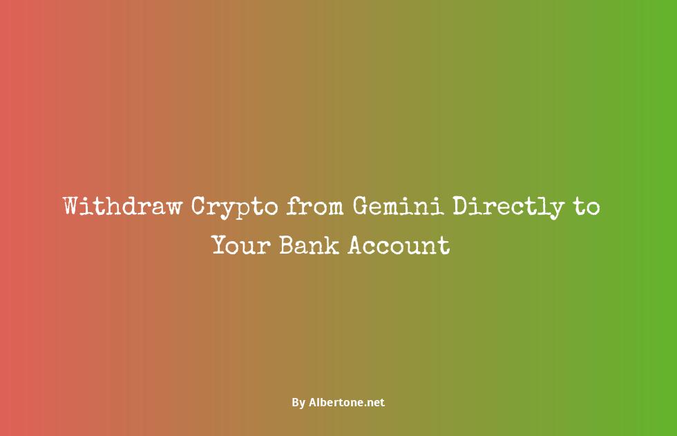 gemini withdraw to bank