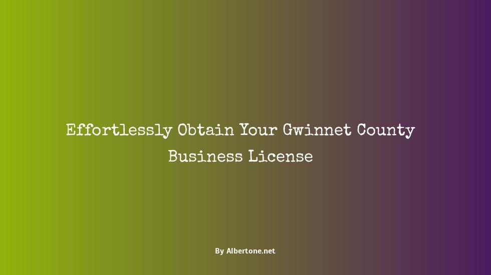 gwinnet county business license