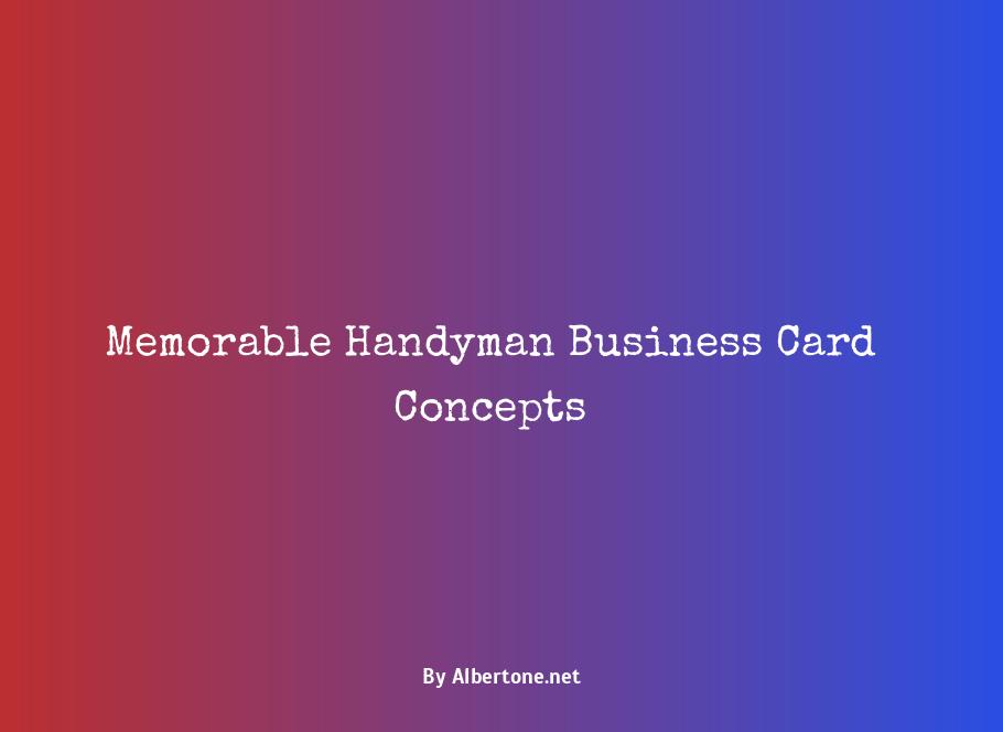 handyman business card ideas