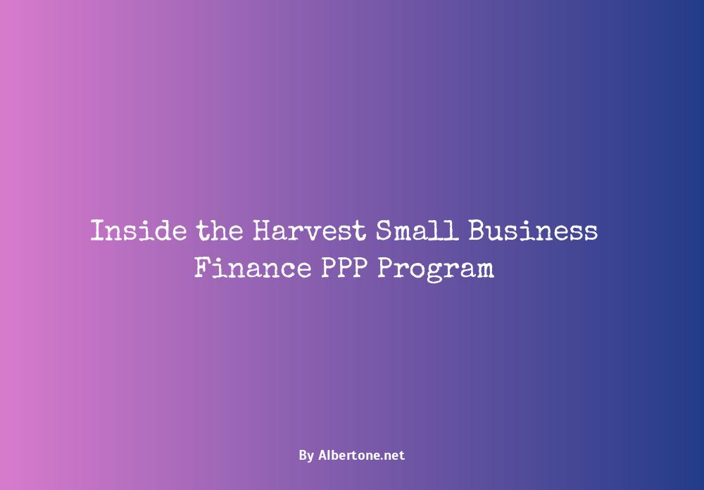 harvest small business finance ppp