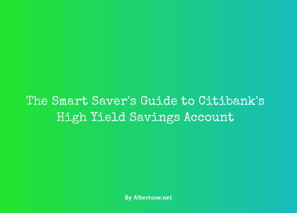 high yield savings account citibank