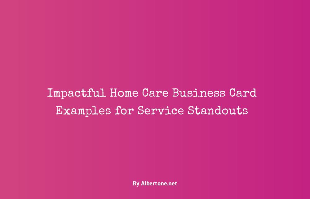 home care business card examples