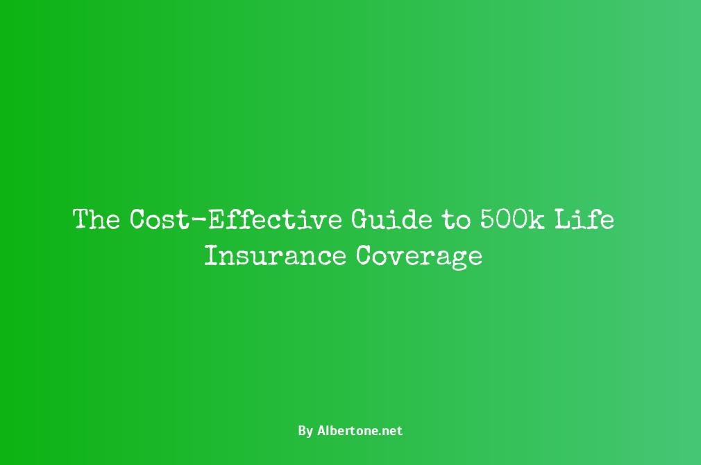 how much does 500k life insurance cost