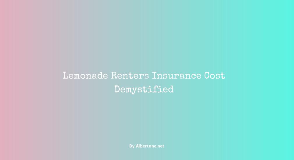 how much is lemonade renters insurance