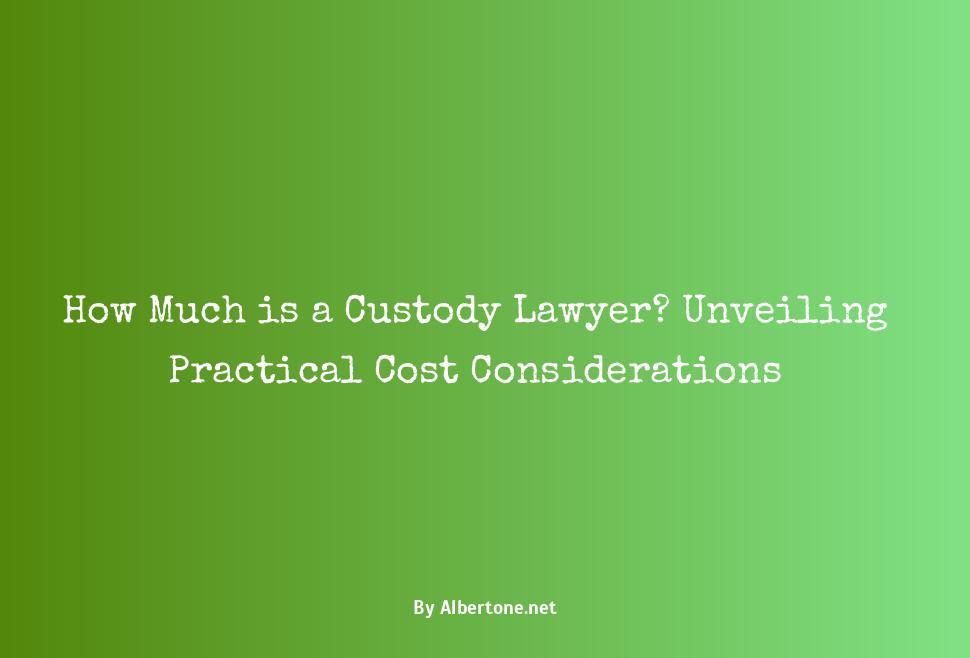 how much is a custody lawyer